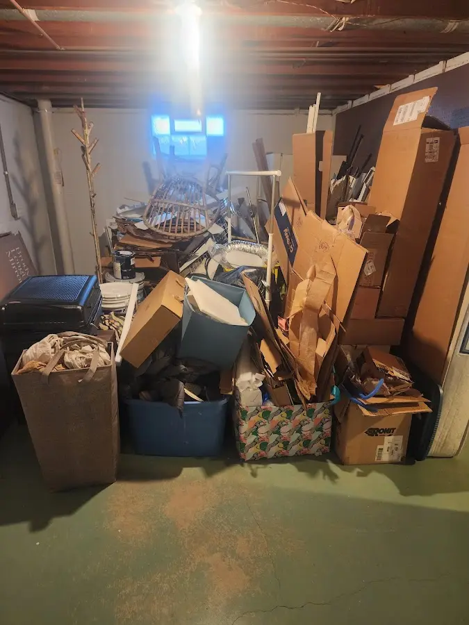 Roll-off dumpster container at job site for 40 Yard Dumpster Rental in Ellisville